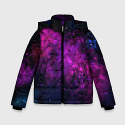 Куртка зимняя для мальчика Neon pink nebula, цвет: 3D-красный