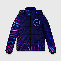 Куртка зимняя для мальчика Opel neon speed lines, цвет: 3D-черный