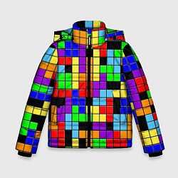 Зимняя куртка для мальчика Тетрис цветные блоки