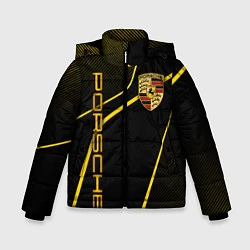 Куртка зимняя для мальчика Porsche - Gold line, цвет: 3D-черный