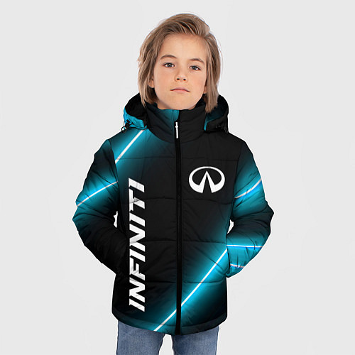 Зимняя куртка для мальчика Infiniti неоновые лампы / 3D-Черный – фото 3