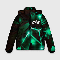 Куртка зимняя для мальчика Counter-Strike 2 разлом плит, цвет: 3D-черный