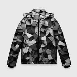 Куртка зимняя для мальчика Серые стальные плиты, цвет: 3D-черный