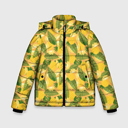 Зимняя куртка для мальчика Летний паттерн с ананасами
