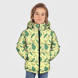 Куртка зимняя для мальчика Бананы паттерн, цвет: 3D-черный — фото 2