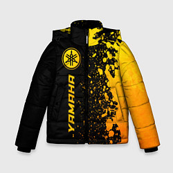 Куртка зимняя для мальчика Yamaha - gold gradient: по-вертикали, цвет: 3D-черный