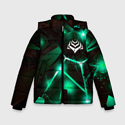 Куртка зимняя для мальчика Warframe разлом плит, цвет: 3D-черный