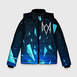 Куртка зимняя для мальчика Watch Dogs взрыв частиц, цвет: 3D-черный