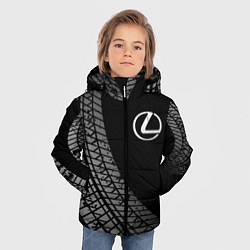Куртка зимняя для мальчика Lexus tire tracks, цвет: 3D-черный — фото 2