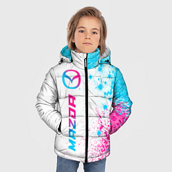 Куртка зимняя для мальчика Mazda neon gradient style: по-вертикали, цвет: 3D-черный — фото 2