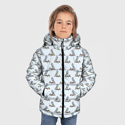 Куртка зимняя для мальчика Совушки на ветках, цвет: 3D-светло-серый — фото 2