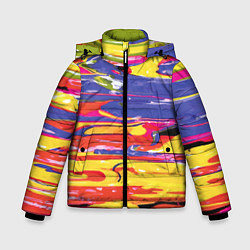 Куртка зимняя для мальчика Красочный бум, цвет: 3D-черный