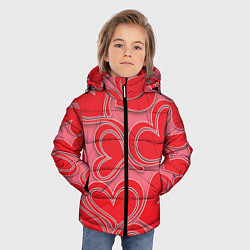 Куртка зимняя для мальчика Love hearts, цвет: 3D-черный — фото 2