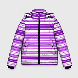 Зимняя куртка для мальчика Фиолетовые полосы