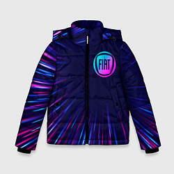 Куртка зимняя для мальчика Fiat neon speed lines, цвет: 3D-черный