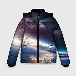 Куртка зимняя для мальчика Планета и космос, цвет: 3D-черный