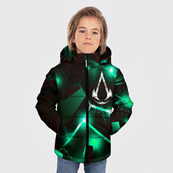 Куртка зимняя для мальчика Assassins Creed разлом плит, цвет: 3D-черный — фото 2