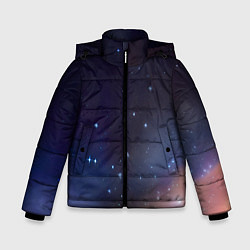Куртка зимняя для мальчика Космическое полотно, цвет: 3D-светло-серый