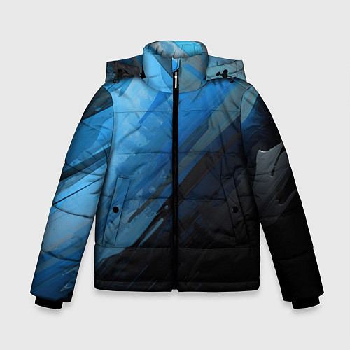 Зимняя куртка для мальчика Black blue style / 3D-Светло-серый – фото 1