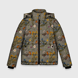 Куртка зимняя для мальчика Малиновки и зверобой, цвет: 3D-черный