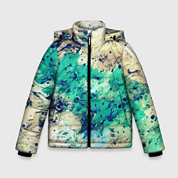 Куртка зимняя для мальчика Текстура масляные краски, цвет: 3D-светло-серый