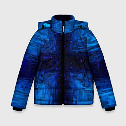 Зимняя куртка для мальчика Тёмно-синие множества фигур