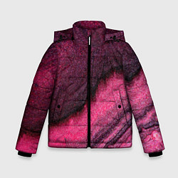 Куртка зимняя для мальчика Блёстки розовые, цвет: 3D-черный