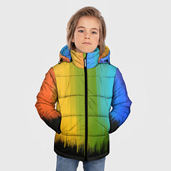 Куртка зимняя для мальчика Летняя радуга, цвет: 3D-черный — фото 2