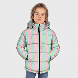 Куртка зимняя для мальчика Полоска в цветочек - костюм Кена из фильма Барби, цвет: 3D-светло-серый — фото 2