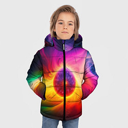 Куртка зимняя для мальчика Неоновое солнце, цвет: 3D-черный — фото 2
