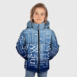 Куртка зимняя для мальчика Мир словесных пазлов, цвет: 3D-черный — фото 2