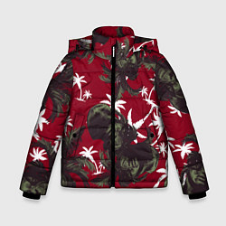 Куртка зимняя для мальчика Пальмы и Давид Микеланджело, цвет: 3D-красный
