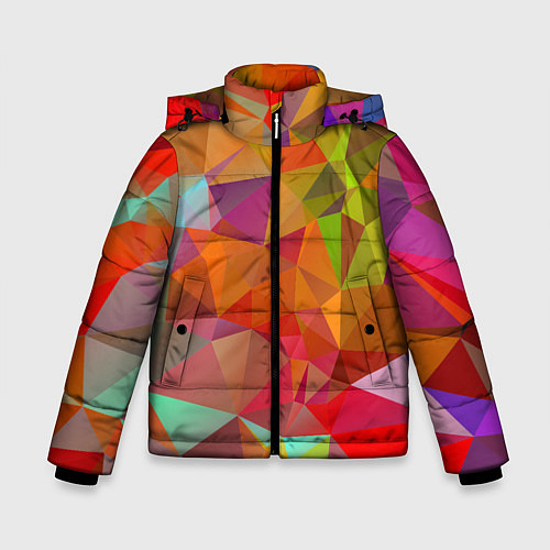 Зимняя куртка для мальчика Узорчик / 3D-Светло-серый – фото 1