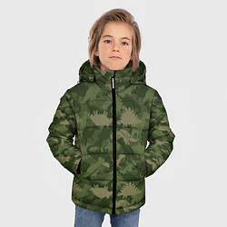Куртка зимняя для мальчика Камуфляж из динозавров, цвет: 3D-светло-серый — фото 2