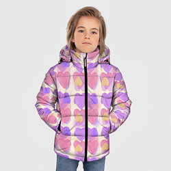Куртка зимняя для мальчика Нежные сердечки, цвет: 3D-черный — фото 2