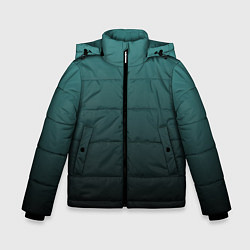Куртка зимняя для мальчика Градиент зелено-черный, цвет: 3D-черный