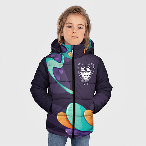 Зимняя куртка для мальчика Poppy Playtime graffity splash / 3D-Черный – фото 3