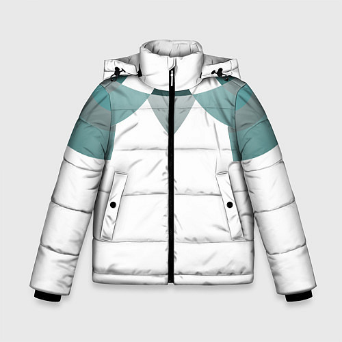 Зимняя куртка для мальчика Геометрическая сова / 3D-Светло-серый – фото 1