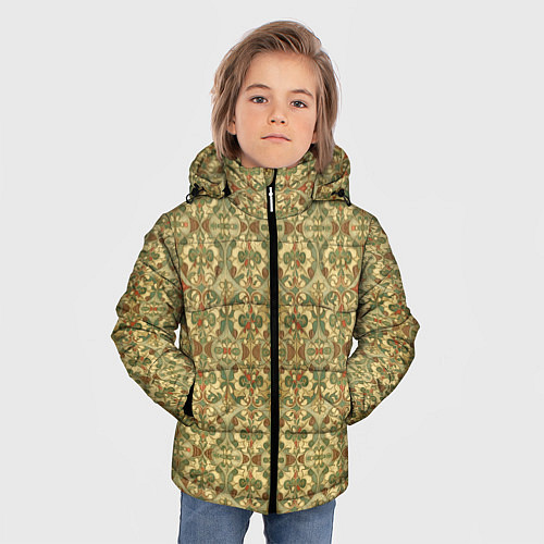 Зимняя куртка для мальчика Средневековый узор / 3D-Черный – фото 3