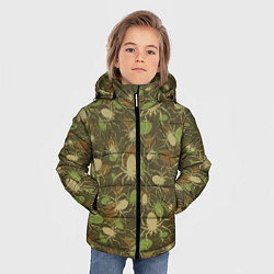 Куртка зимняя для мальчика Камуфляж из пауков, цвет: 3D-светло-серый — фото 2