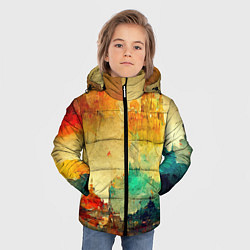 Куртка зимняя для мальчика Древний портовый город, цвет: 3D-красный — фото 2