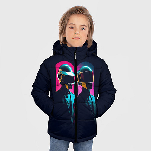 Зимняя куртка для мальчика Daft Punk - One more time / 3D-Черный – фото 3