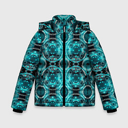 Куртка зимняя для мальчика Светящееся НЛО, цвет: 3D-черный