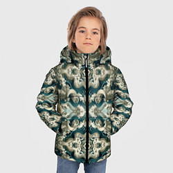 Куртка зимняя для мальчика Облачные волны, цвет: 3D-черный — фото 2