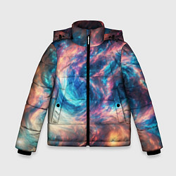 Зимняя куртка для мальчика Космические узоры необычные