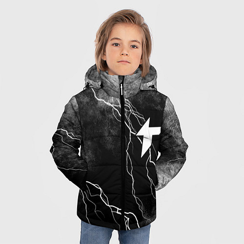 Зимняя куртка для мальчика Thunder awaken молнии / 3D-Светло-серый – фото 3