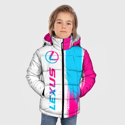 Зимняя куртка для мальчика Lexus neon gradient style: по-вертикали / 3D-Черный – фото 3