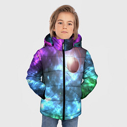 Куртка зимняя для мальчика Планета в космическом пространстве, цвет: 3D-черный — фото 2