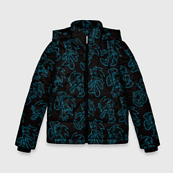 Куртка зимняя для мальчика Соник паттерн, цвет: 3D-светло-серый