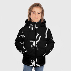 Куртка зимняя для мальчика День космонавтики, цвет: 3D-светло-серый — фото 2